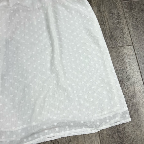 Torrid White Sheer Polka Dot Blouse - Picture 8 of 14